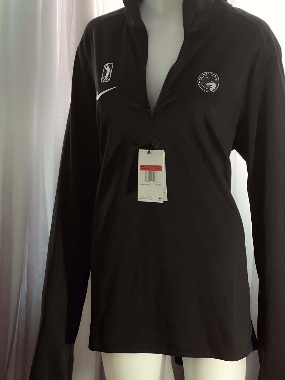 Nike Iowa Wolves NBA G League Dri-Fit Quarter Zip Large Tall NWT